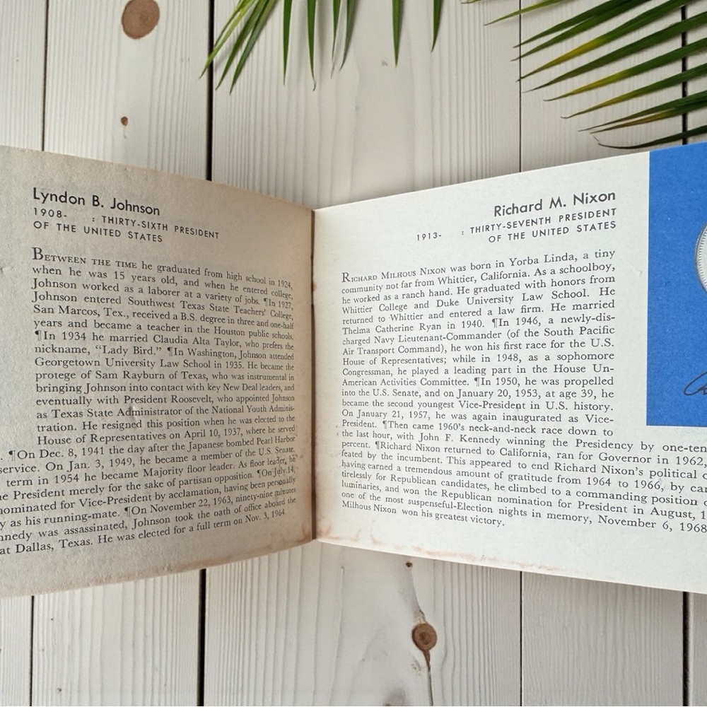 Vintage 1968 Presidential Profiles – Mini Booklet by The Franklin Mint - Picture 9 of 10
